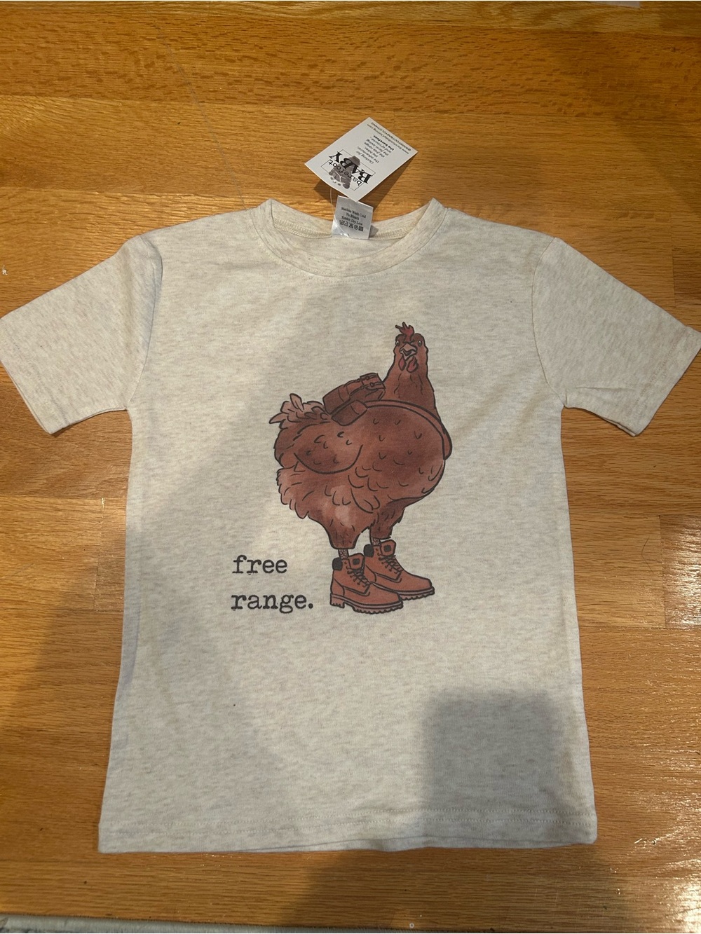 Free Range Chicken Graphic Tee - Cream